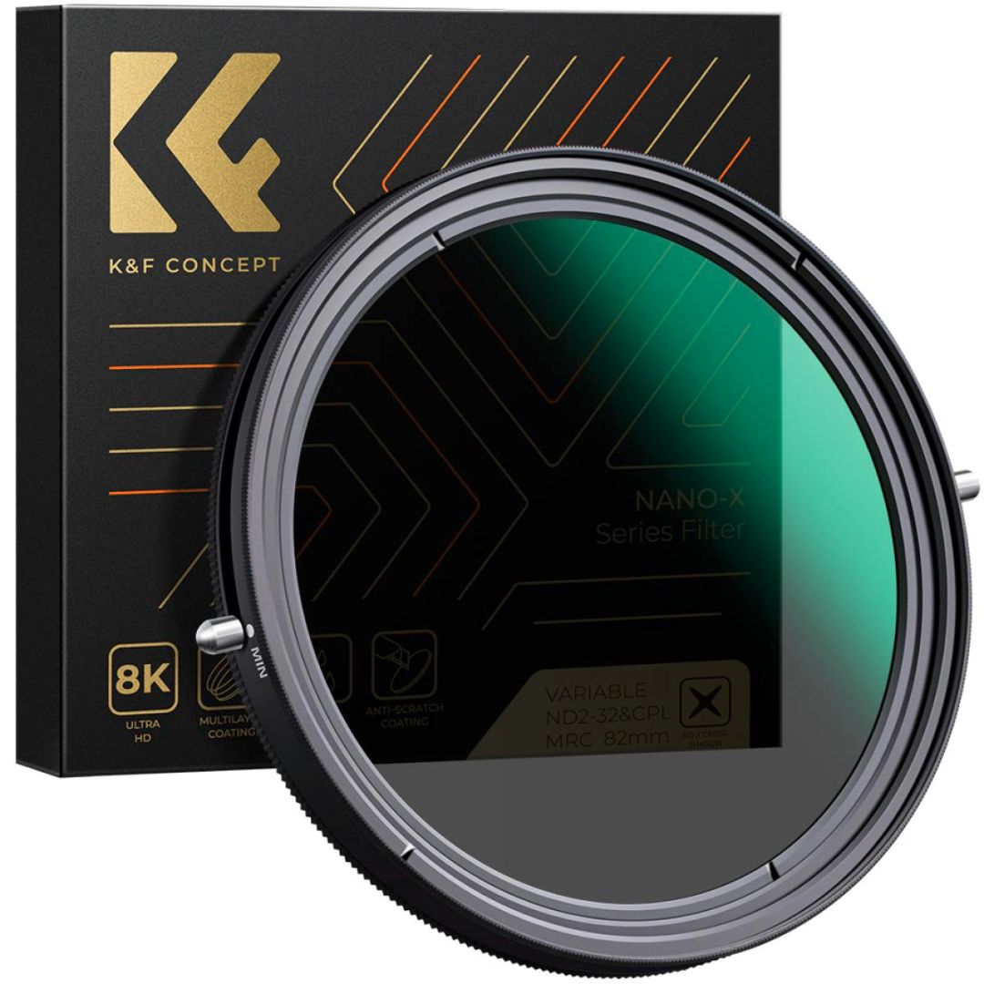 K&F Concept 95mm ND2-ND32 Variable ND Filter + CPL Filter 2 u 1 VND KF01.2325 - 1